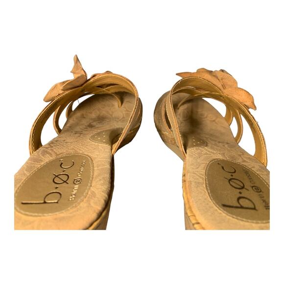 B.O.C. Born Concepts Women's Vivienne Champagne Flower Wedge Sandal 9 - Picture 7 of 10